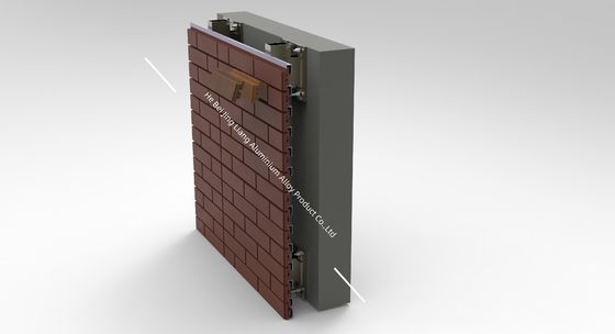 calidad  Terracotta Brick Wall Support Systems Customized Aluminium Extrusion Brackets fábrica