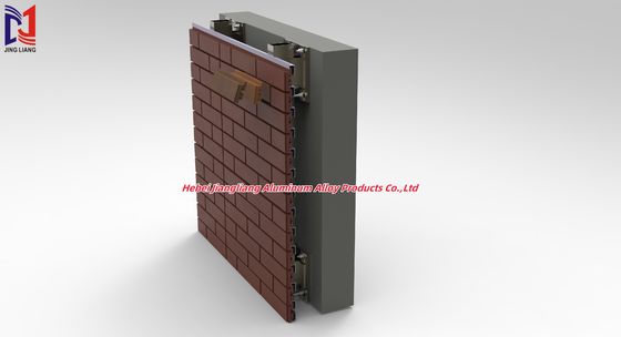 calidad  Silver / Black Terracotta Brick Wall Support System Aluminum Construction fábrica