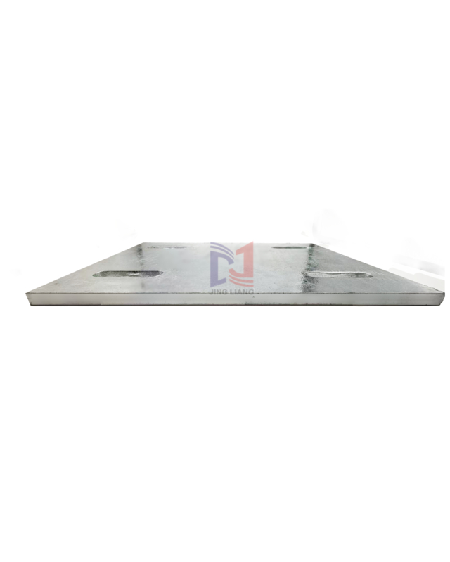 Acero galvanizado 200mm*300mm*10mm Tabla incrustada para el sistema de soporte de revestimiento Alta resistencia