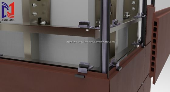 Sistema de soporte de fachada ventilada de terracota para paneles de 30 mm con construcción de alto rendimiento